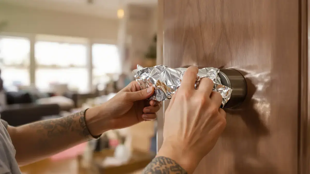 Beveilig uw deuren met een verrassende truc met behulp van aluminiumfolie