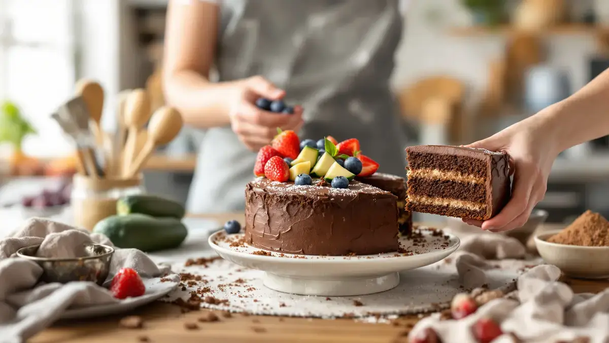 Heerlijk smeuïg, deze chocoladecake bevat geen vetten – het snelle recept