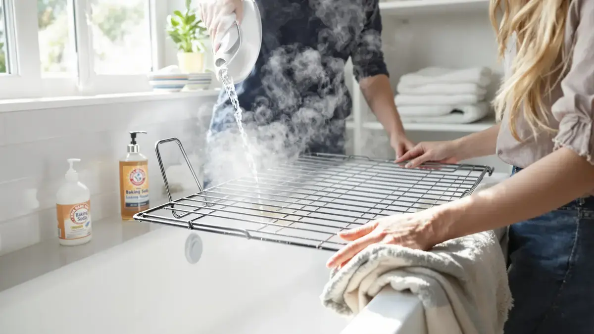 Deze badkamertip verandert zwartgeblakerde ovenroosters in recordtijd zonder moeite of chemicaliën