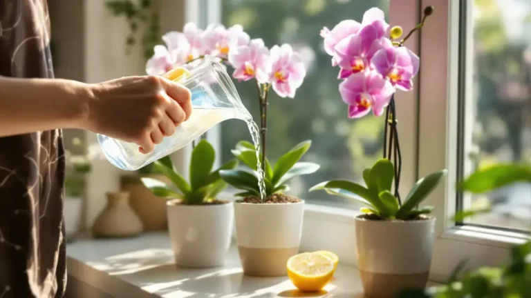 Dit ingrediënt om aan de voet van je orchideeën toe te voegen stimuleert hun groei voor een dichtere bloei